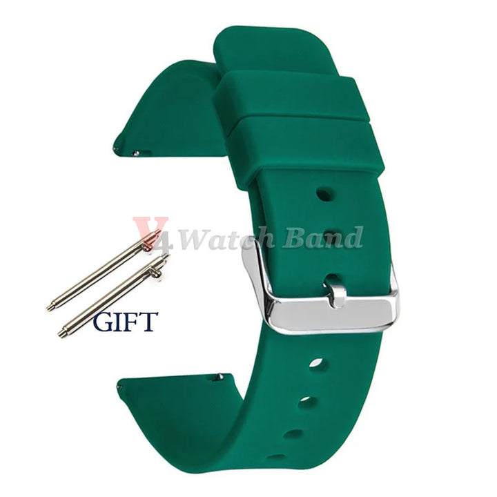 Universal Watch Straps 20mm 22mm 24mm 14mm 16mm 18mm Quick Release Silicone Band for Samsung for Huawei Women&Men Accessories