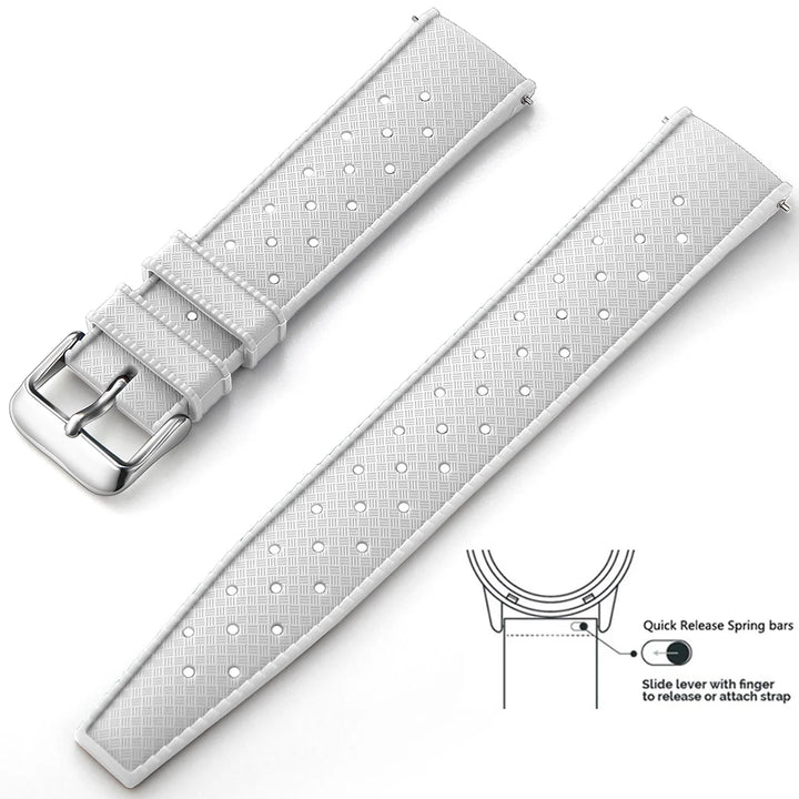 Tropical Silicone Watch Band 18–22mm (Quick Release)