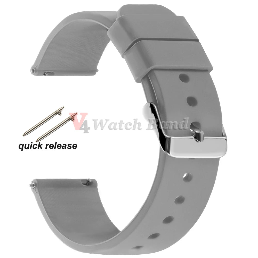 Silicone Watch Band Rubber Wrist Straps 18mm 20mm 22mm 24mm Watch Strap for Galaxy Replace Bands for Oris for Seiko for Citizen