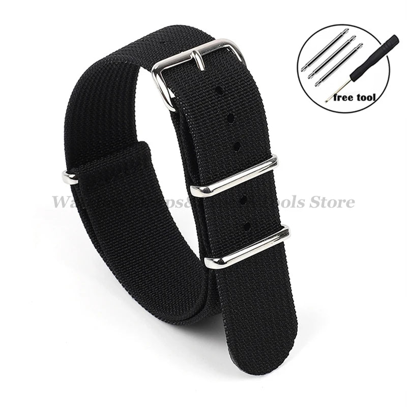 Premium Braid Nylon Watch Strap 18mm 20mm 22mm for Seiko for Huawei Watch Gt2/Gt3 Belt for Military Sport Universal Wristband