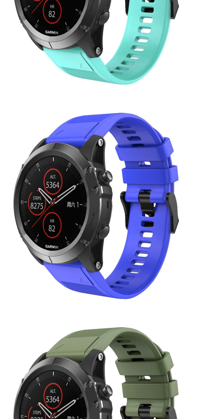 QuickFit Silicone Watch Strap 20/22/26mm for Garmin Fenix & Epix Gen2