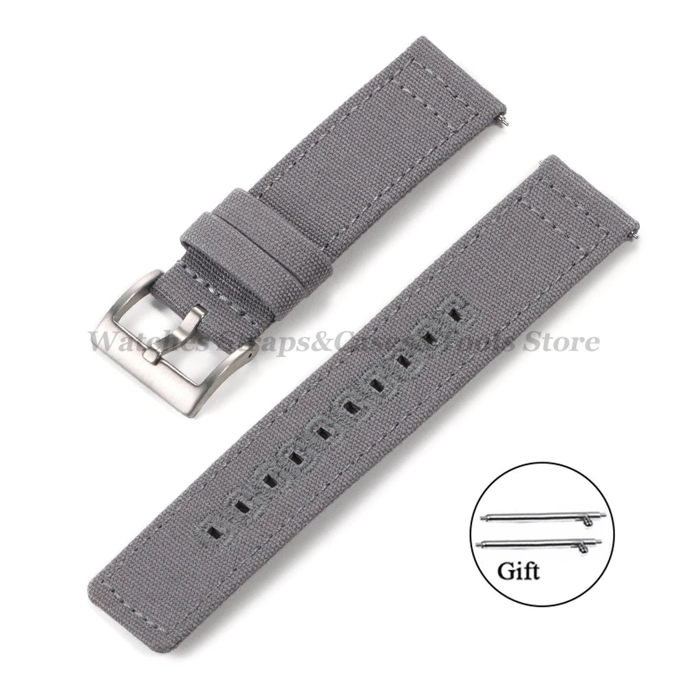 18mm 20mm 22mm Nylon Quick Release Watch Band Replacement Canvas Fabric Sport Strap for Seiko for Omega for Military Style Bands
