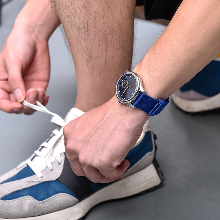 JUELONG Premium Nylon Sailcloth Watch Strap 20mm 22mm Canvas Sailcloth Watch Bands Quick Release Perfect Fit Flat End Universal