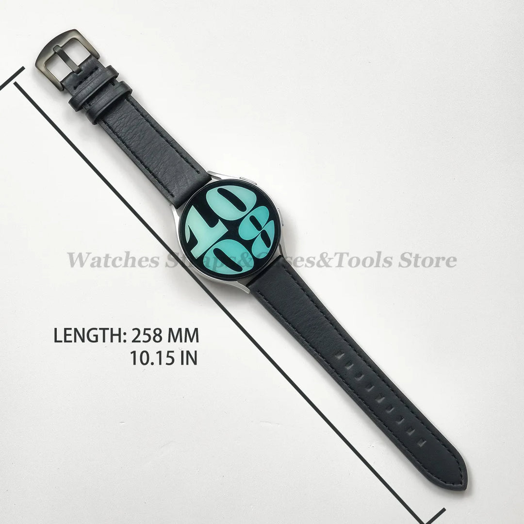 Leather Strap for Samsung Galaxy & Huawei Watches – Vintage Brown (20/22mm)