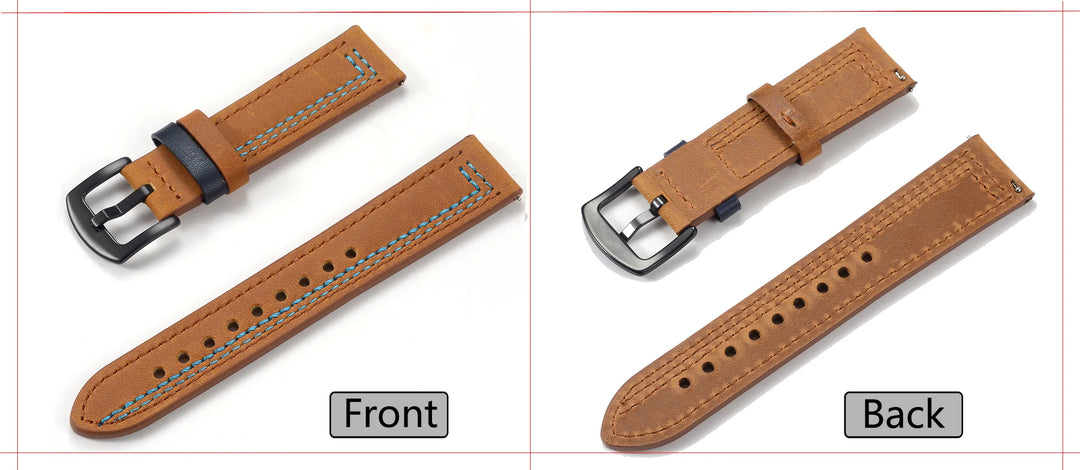 Vintage Genuine Leather Watch Strap 20/22mm