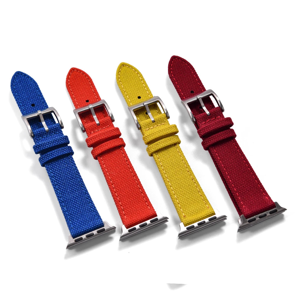 Sailcloth Leather Strap for Apple Watch (38-49mm)