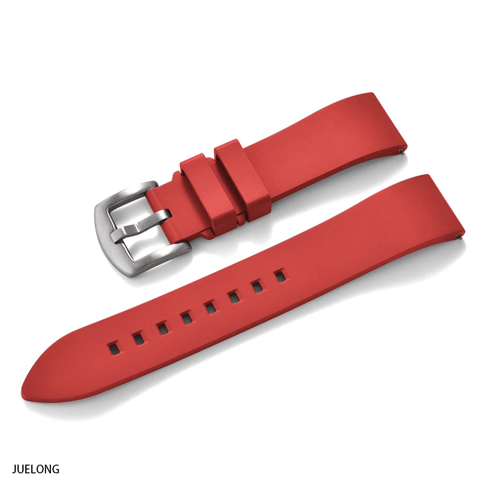 JUELONG New Classic FKM Fluorine Rubber Watch Strap Quick Release 18mm-19-20mm-21-22mm 23-24mm For Each Brand Diving Watch Bands