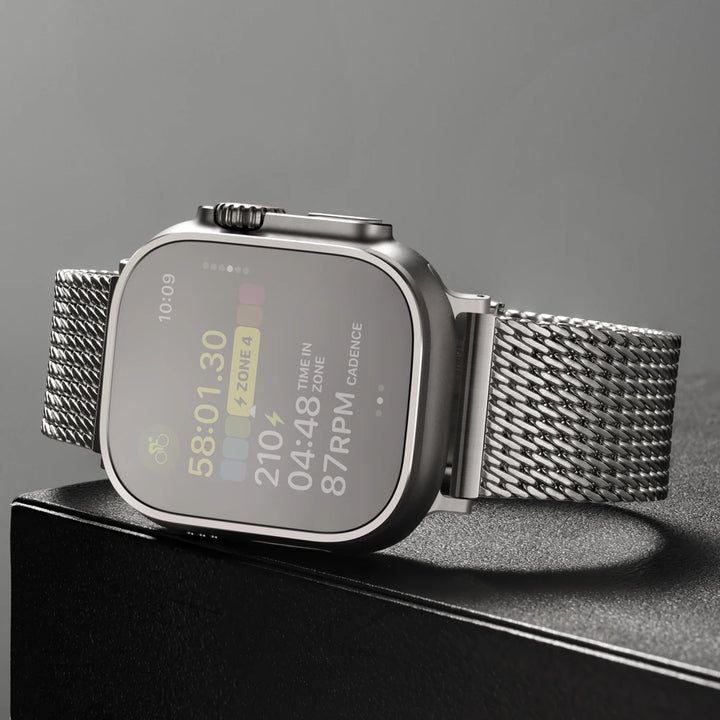 Luxury Milanese Mesh Apple Watch Ultra 2 Band, 316L Stainless Steel Watch Strap, For Apple Watch 49mm 45mm 44mm 41mm 40mm