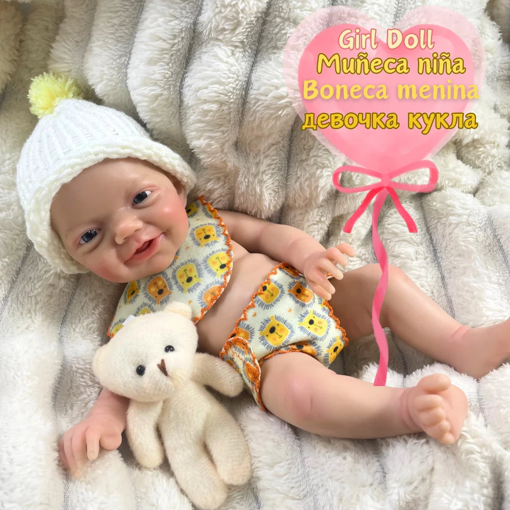 13″ Charlie Full Silicone Reborn Baby Doll – Washable Body (Boy or Girl)