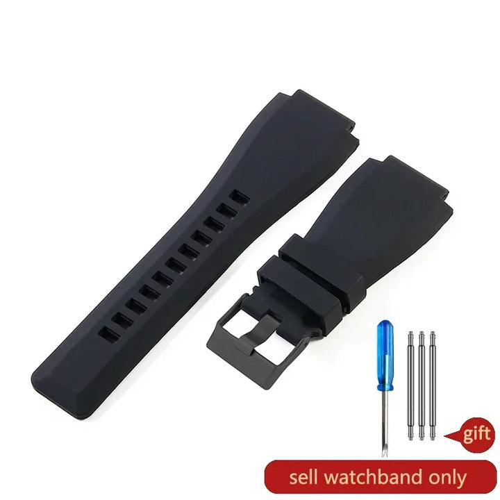 Bell & Ross BR01/BR03 Silicone Watch Strap – 24mm, Waterproof & Breathable