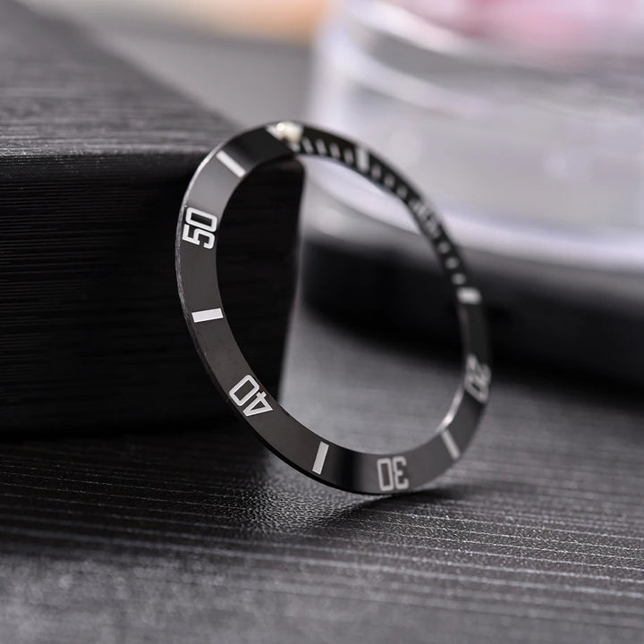 NATOBELT 38mm Ceramic For 40mm SUB Watch Case Alloy Watch Bezel Insert Ring Slope NH35 NH34 GMT Diving Watch Part Accessories