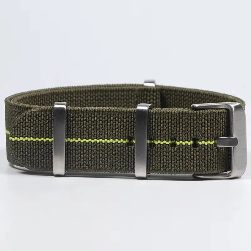Trendy Nylon Military Watch Strap – 18/20/22mm Elastic French Troops Style