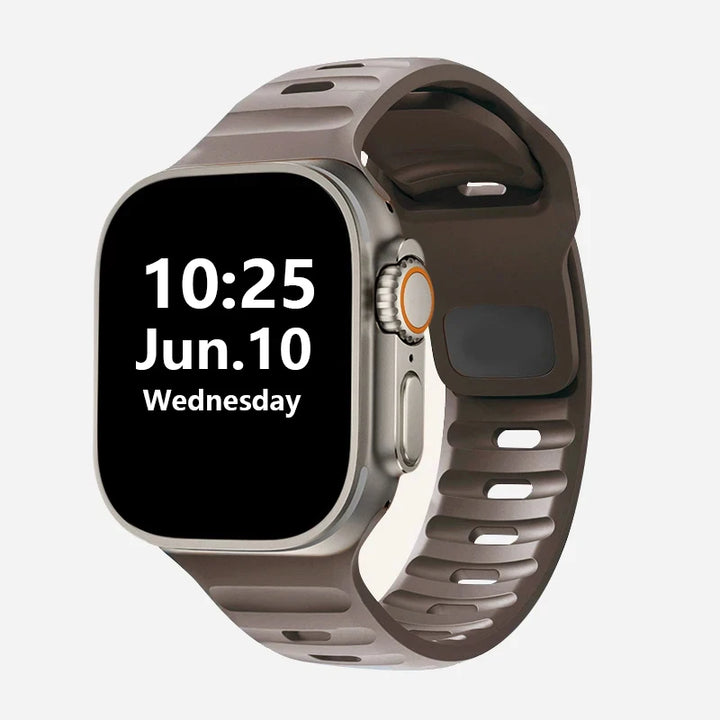 Silicone Apple Watch Band 38–49mm for iWatch Series 3–8 & Ultra