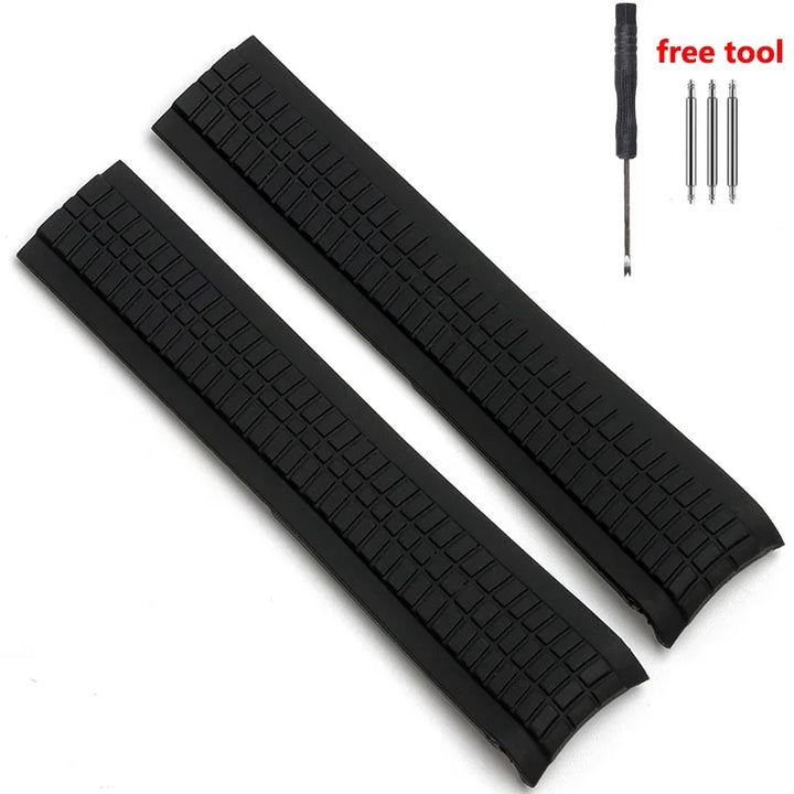 21mm Watch Strap for Patek Philippe Aquanaut Series 5164/5167 Waterproof Anti-Dust Rubber Watchband Silicone Bracelet No Logo