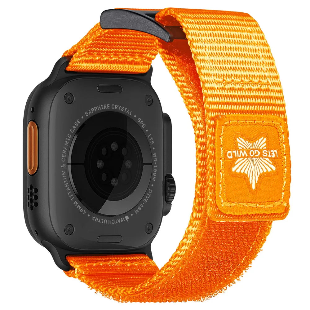 HEMSUT Straps For Apple Watch Ultra 49mm Nylon Movement Breathable Mi Band 8 Wrist Strap Compatible with 38 40 41 44 45mm