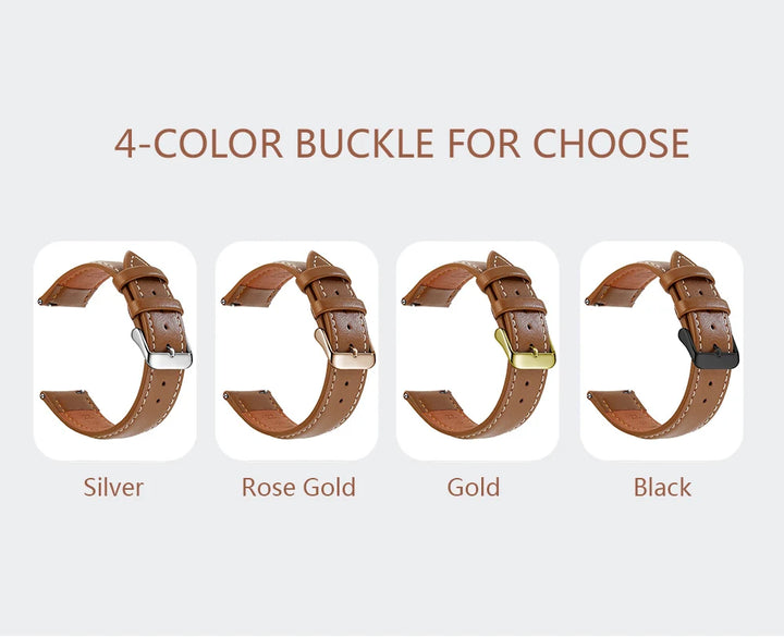 Top Grain Leather Watch Band 12–24mm (Quick Release)