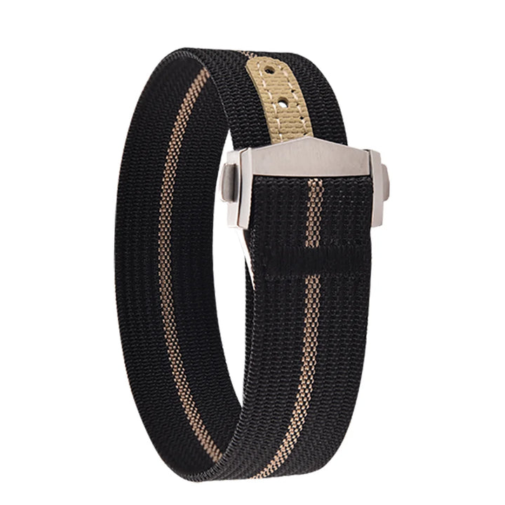 JUELONG 18mm 20mm 22mm Sailcloth Watch Strap Canvas Rubber Hole Sport Waterproof Folding Buckle Watchband For Omega Swatch Moon