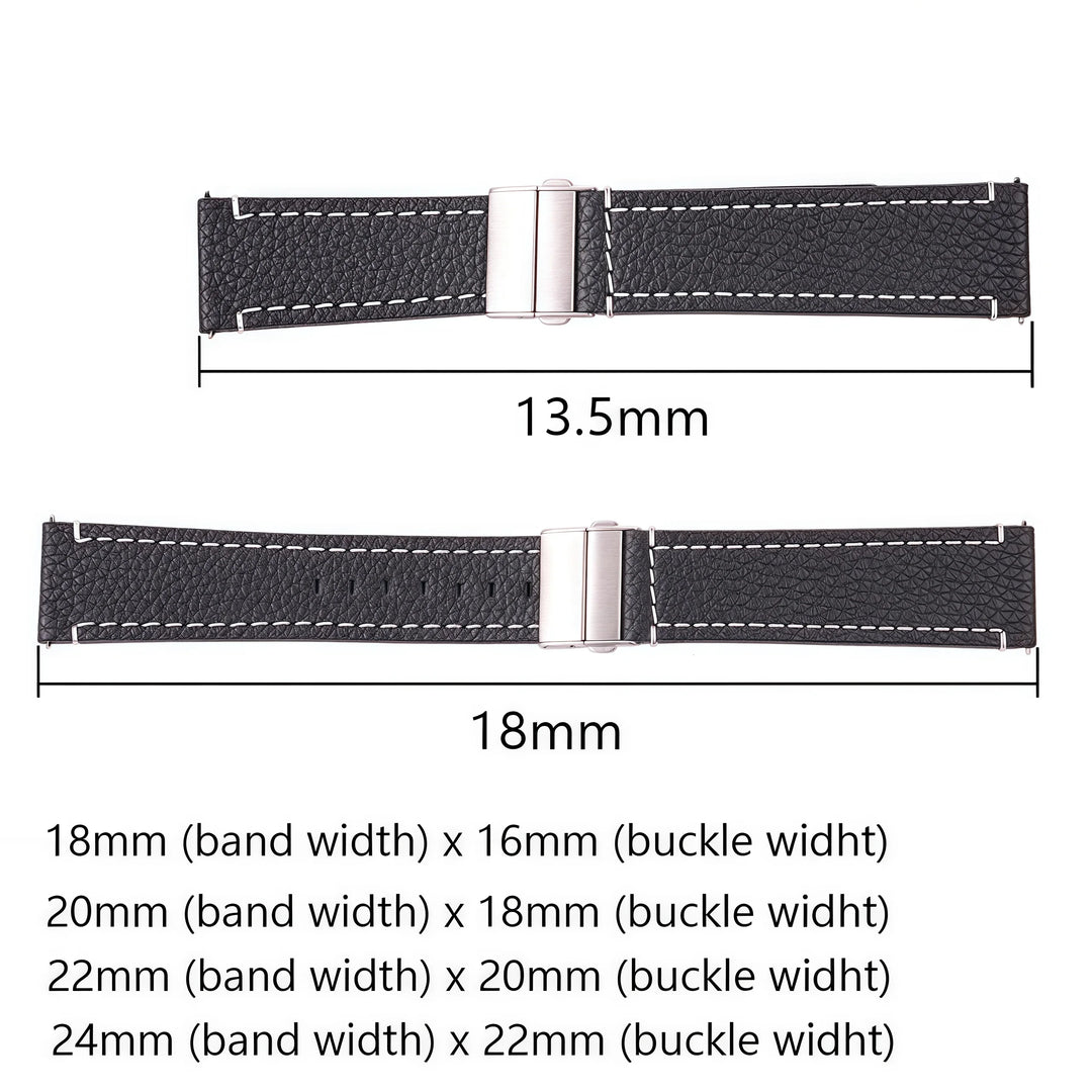 Soft Genuine Leather Smart Watch Band 18 20 22 24mm Women Men Cowhide Strap Brown Black Quick Release Watchband Bracelet