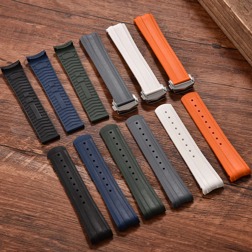 Premium FKM Rubber Watch Strap – 20mm, PFAS-Approved, Multi-Color for Omega Seamaster 300