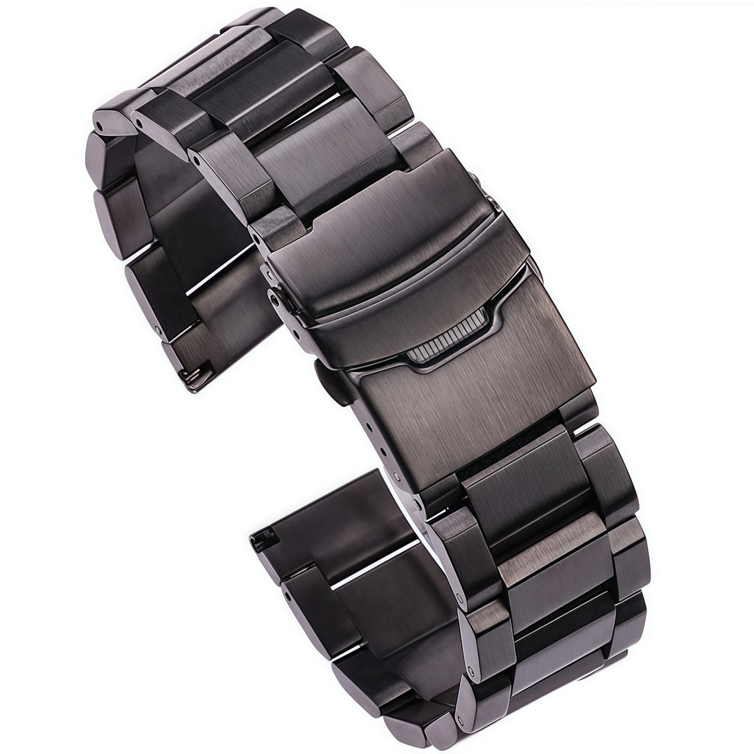 Stainless Steel Watch Strap 18–24mm Blue/Black/Gold