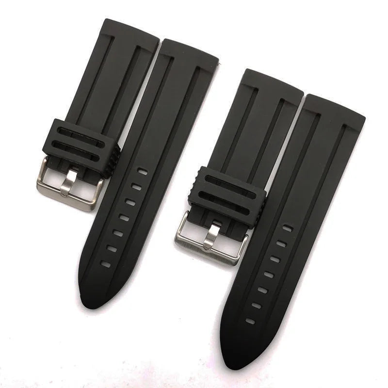 30mm 28mm 26mm 24mm Rubber Watch Strap 18mm 20mm 22mm Men's Sport Watchband Soft Diving Waterproof Silicone Wrist Belt Bracelet