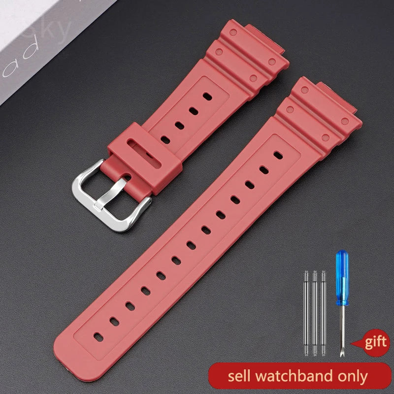 Anti-Allergy Resin Watch Strap with Stainless Steel Buckle for Casio G-Shock DW & GW Serie