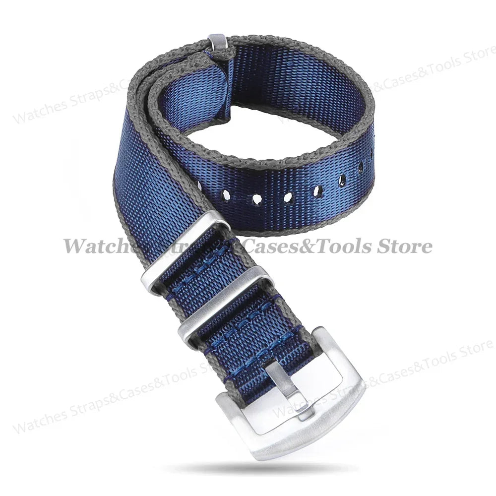 18mm 20mm 22mm Soft Nylon Watchband Bracelet Army Military Men Sport Strap for Omega 007 for Seamaster 300 Replacement Wristband