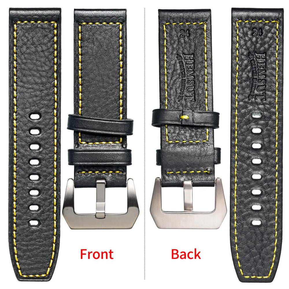 HEMSUT Genuine Leather Watch Band for Panerai (20-26mm)
