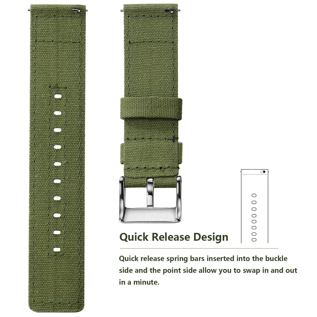 Quick-Release Canvas Strap 20/22mm