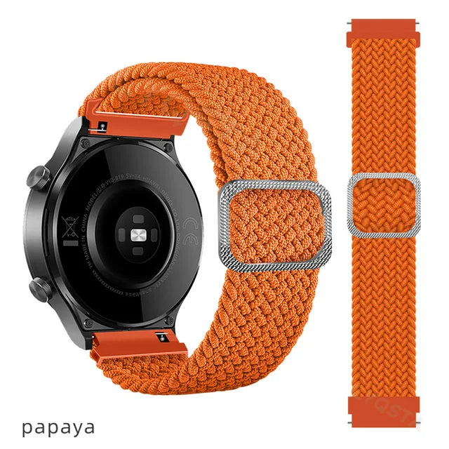 20/22mm Braided Nylon Strap for Realme Watch 2/3 & Amazfit Bip/GTS/GTR