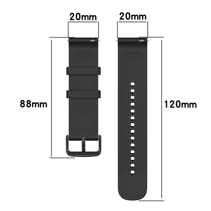 Silicone Strap for Garmin Vivoactive, Forerunner & Huawei Watch (20-22mm)