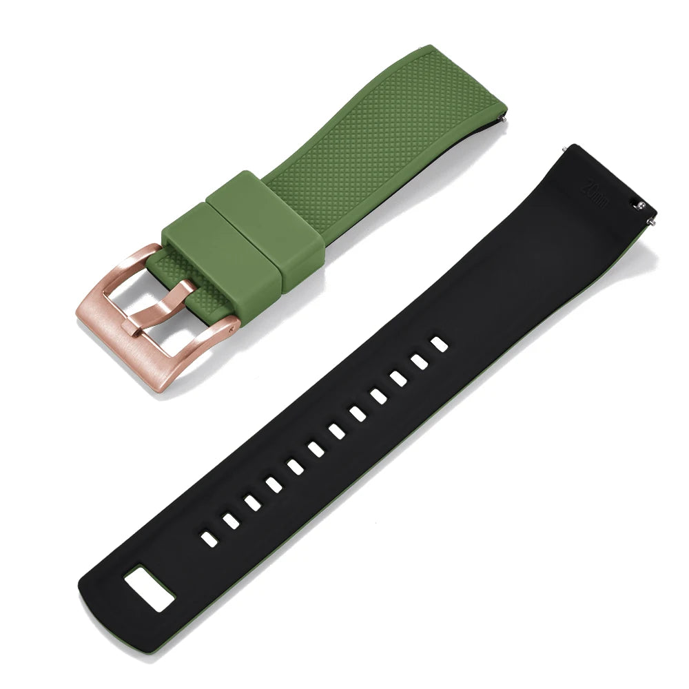 JUELONG Premium Silicone Watch Band 20mm Quick Release Rubber Strap Waterproof Men Women Replacement Watchband