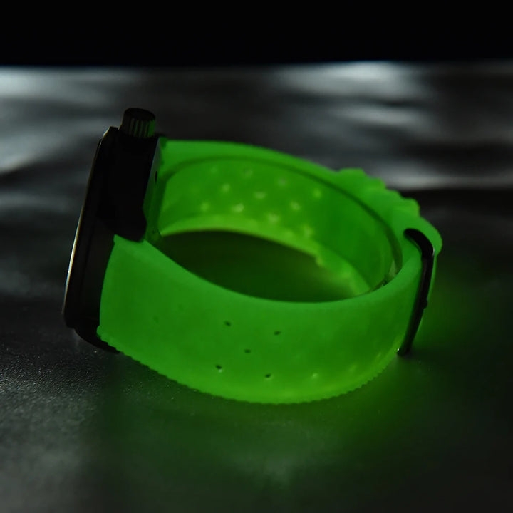 Premium Fluororubber 20–22mm Quick Release Tropical Glow Watch Strap – Flat End Universal Fit