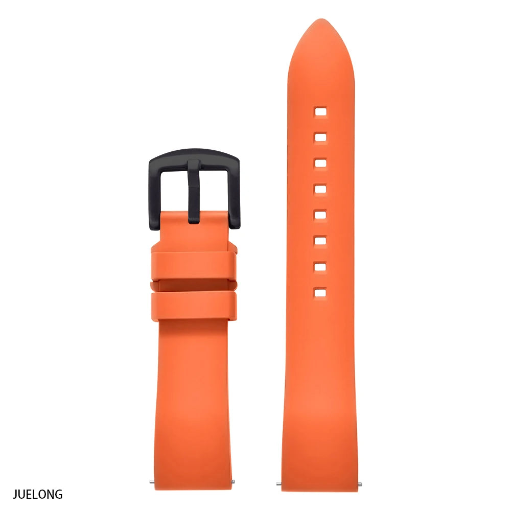 Classic FKM Watch Bands 18mm 19mm 20mm 21mm 22mm 23mm 24mm FKM Rubber Watch Strap Quick Release For Traditional Diving Watches