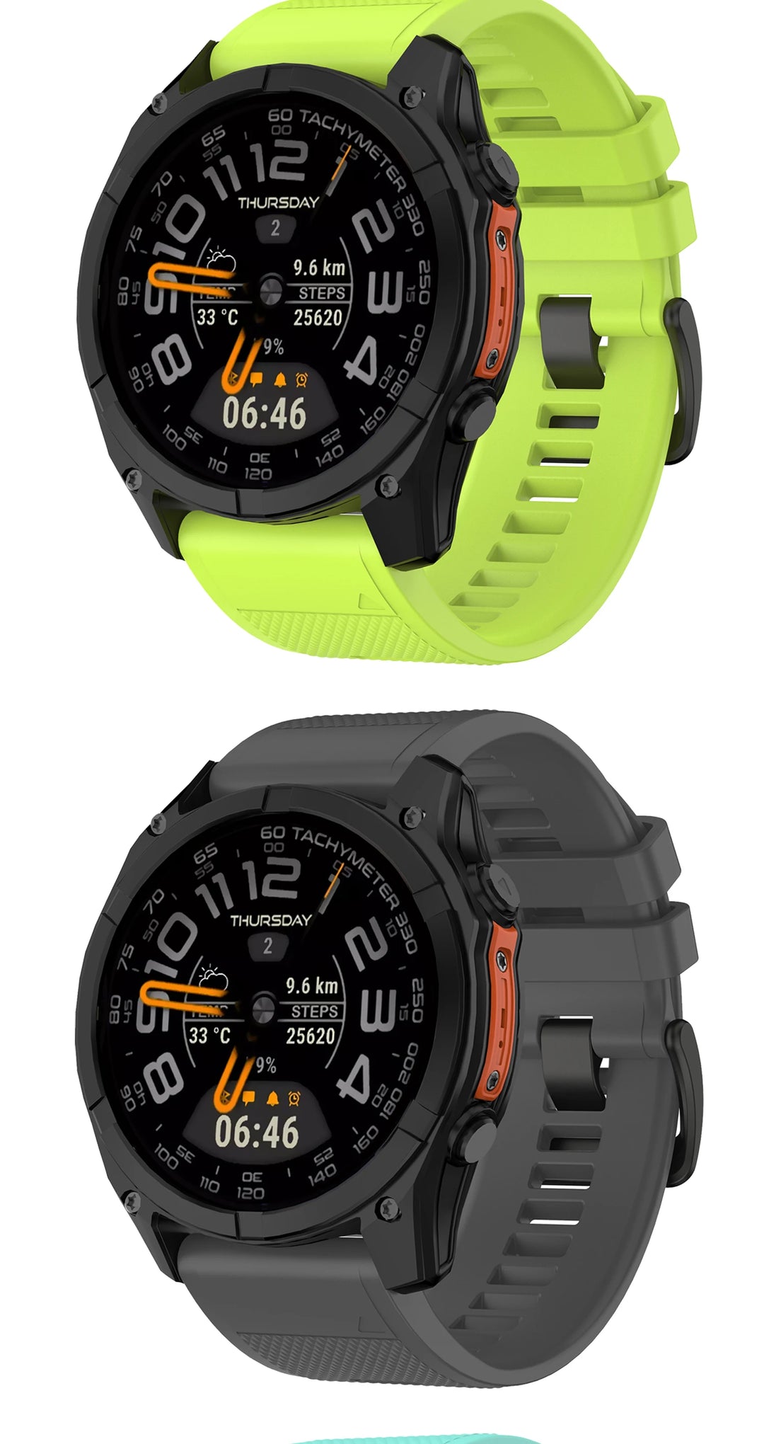 Silicone Watch Band for Garmin Fenix & Epix (22-26mm)