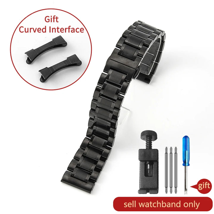 Stainless Steel Watch Strap for Tissot – 14–20mm, Silver & Rose Gold