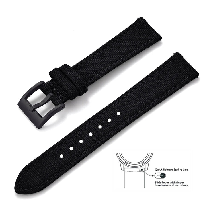 JUELONG Premium Grade Quick Release Watchbands Mixed Leather Nylon Watch Strap 18mm 20mm 22mm For SKX007 SKX009