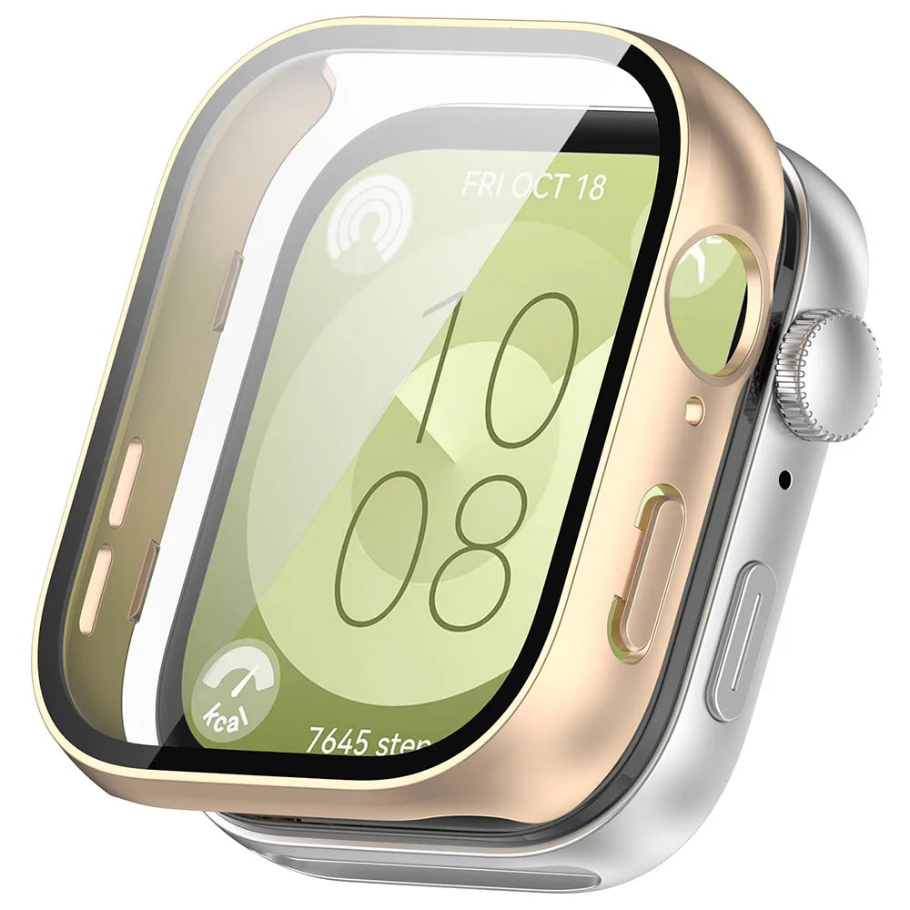 PC+Glass Screen Protector Case for Huawei Watch Fit 3