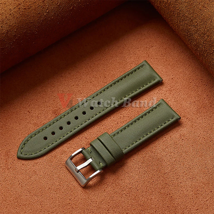 Genuine Sailcloth Watch Band Premium Sailcloth Strap 18mm 19mm 21mm Waterproof Nylon Quick Release Bracelet 20mm 22mm Wristbelt