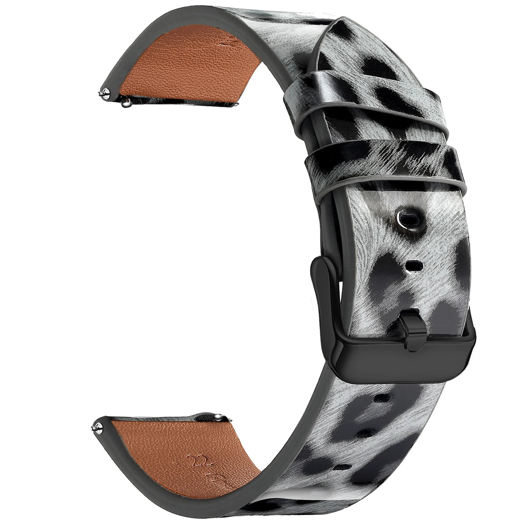 Leopard Print Leather Watch Band 20/22mm (Quick Release)