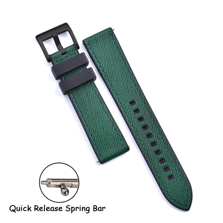 FKM Rubber Strap 20mm22mm Leather Qucik Release Watch Band Universal Women Men Watch Accessories for Omega Seiko Sports Bracelet