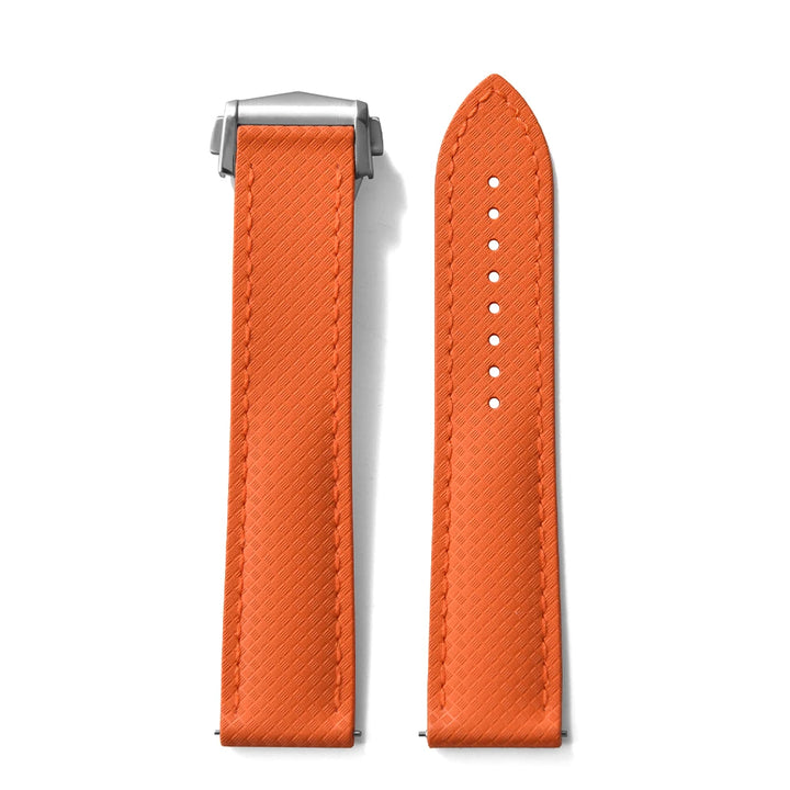 JUELONG Original Soft FKM Rubber Watch Strap 20mm 22mm Tropical Texture Perfect Fit Flat End Universal Quick Release Watch Strap