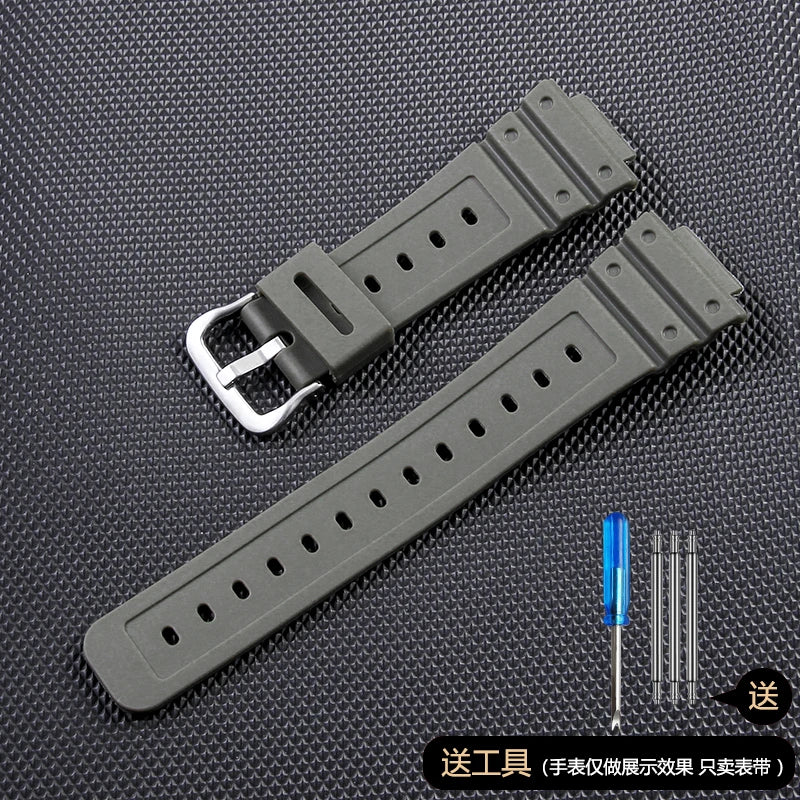 Anti-Allergy Resin Watch Strap with Stainless Steel Buckle for Casio G-Shock DW & GW Serie