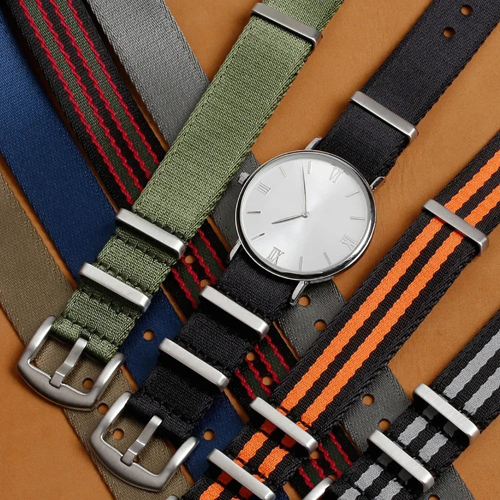 High‑Density Nylon Watch Strap – 20/22mm, Military Style