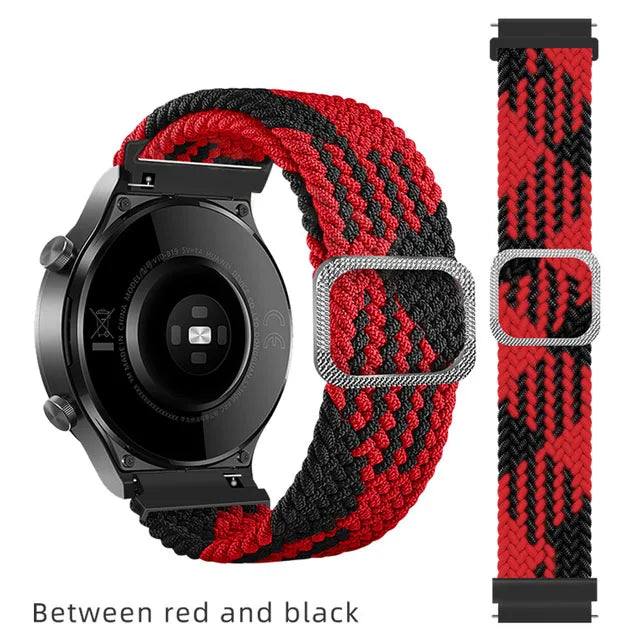 20/22mm Braided Nylon Strap for Realme Watch 2/3 & Amazfit Bip/GTS/GTR
