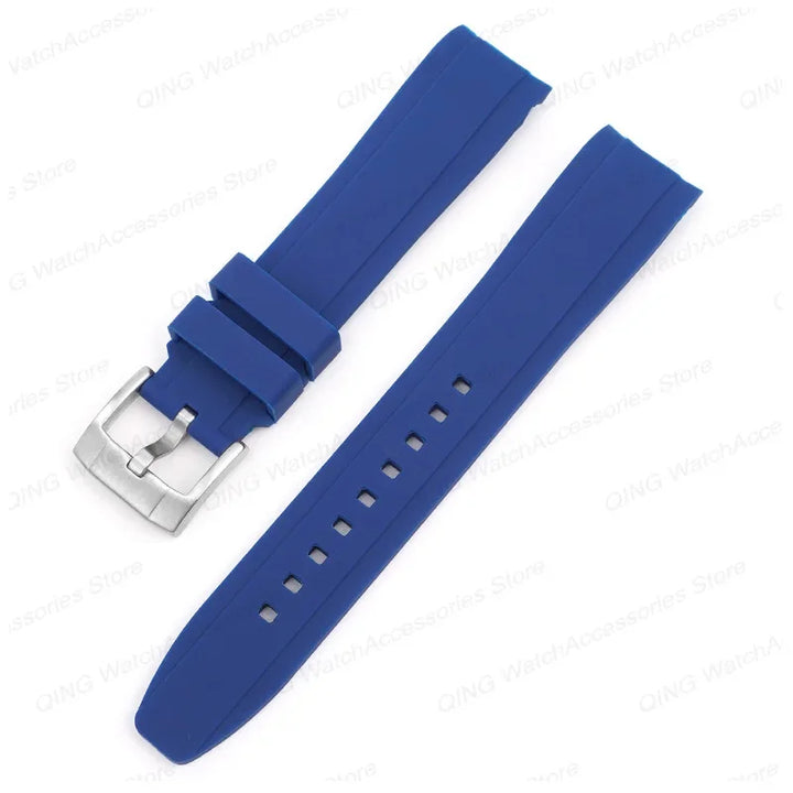20mm 22mm Silicone Strap for Swatch Universal Curved End Arc Rubber Watch Band for Rolex Sport Waterproof Bracelet for Citizen