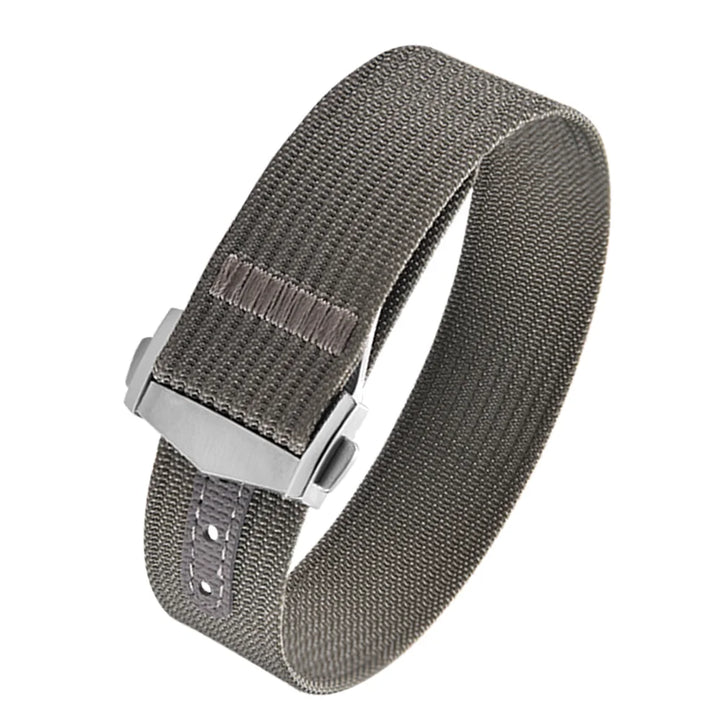 JUELONG Canvas Sailcloth Watch Strap 18mm 20mm 22mm Rubber Hole Sport Waterproof Folding Buckle Watchband For Omega Swatch Moon