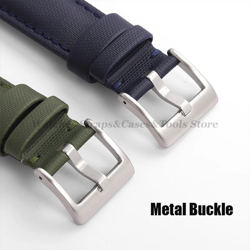 20mm 22mm Sailcloth Watch Straps for Omega for Blancpain for Seiko Divers Men's Women Quick Release Waterproof Nylon Wristbands