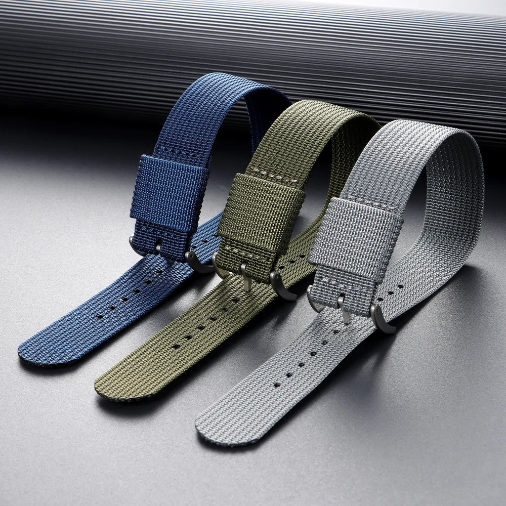 Nylon Watch Strap (18–22mm) – Breathable Sport Canvas