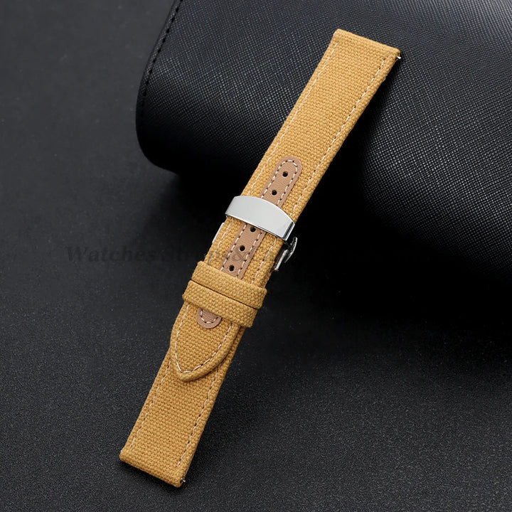 Sailcloth Nylon Strap (20–22mm) – Waterproof QR